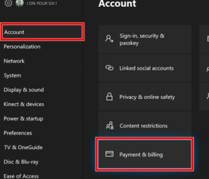 how to remove credit card from xbox one console 