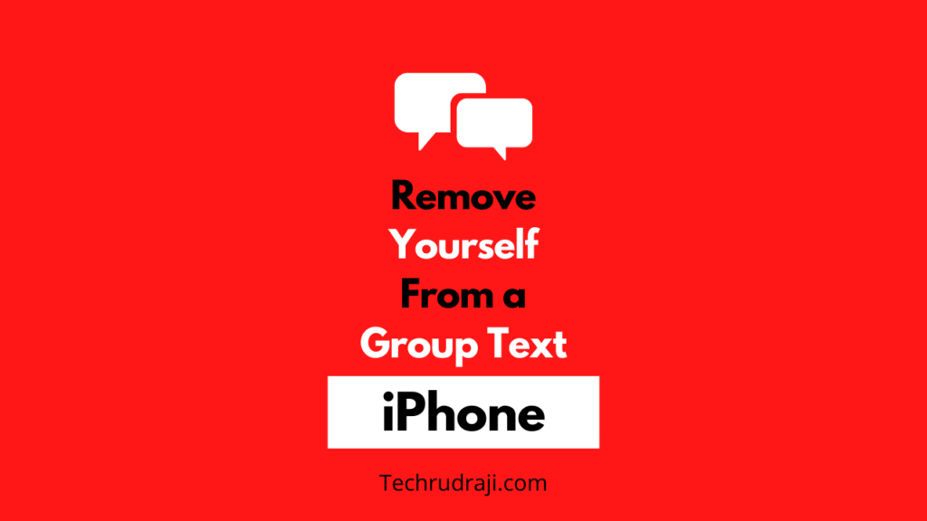 how to remove yourself from a group text iphone