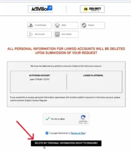 how to delete activision account