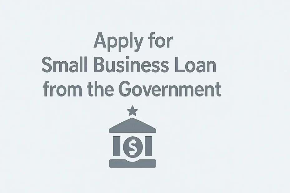 How to Apply for a Small Business Loan from the Government
