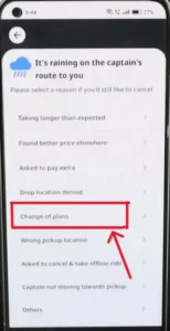 Cancel Rapido Ride